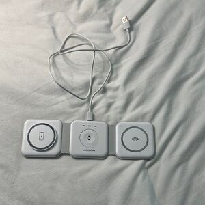 White Wireless Charging Station